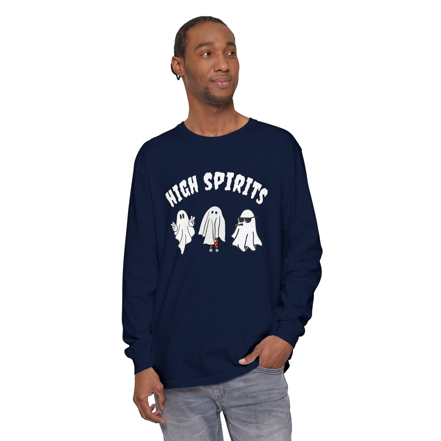 "HIGH SPIRITS" Comfort Colors Long Sleeve T-Shirt