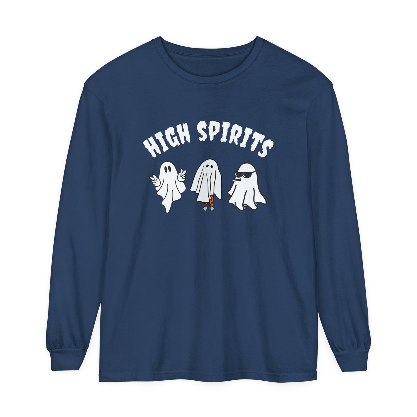 "HIGH SPIRITS" Comfort Colors Long Sleeve T-Shirt