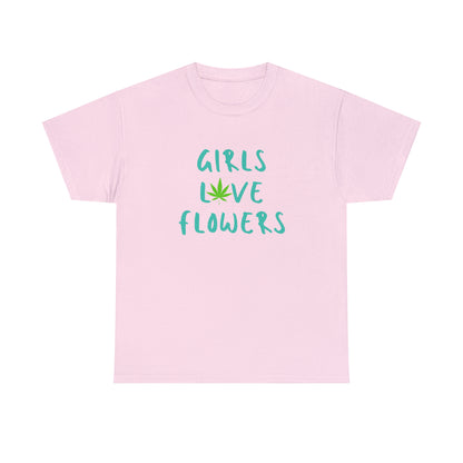 "GIRLS LOVE FLOWERS" Graphic Tee