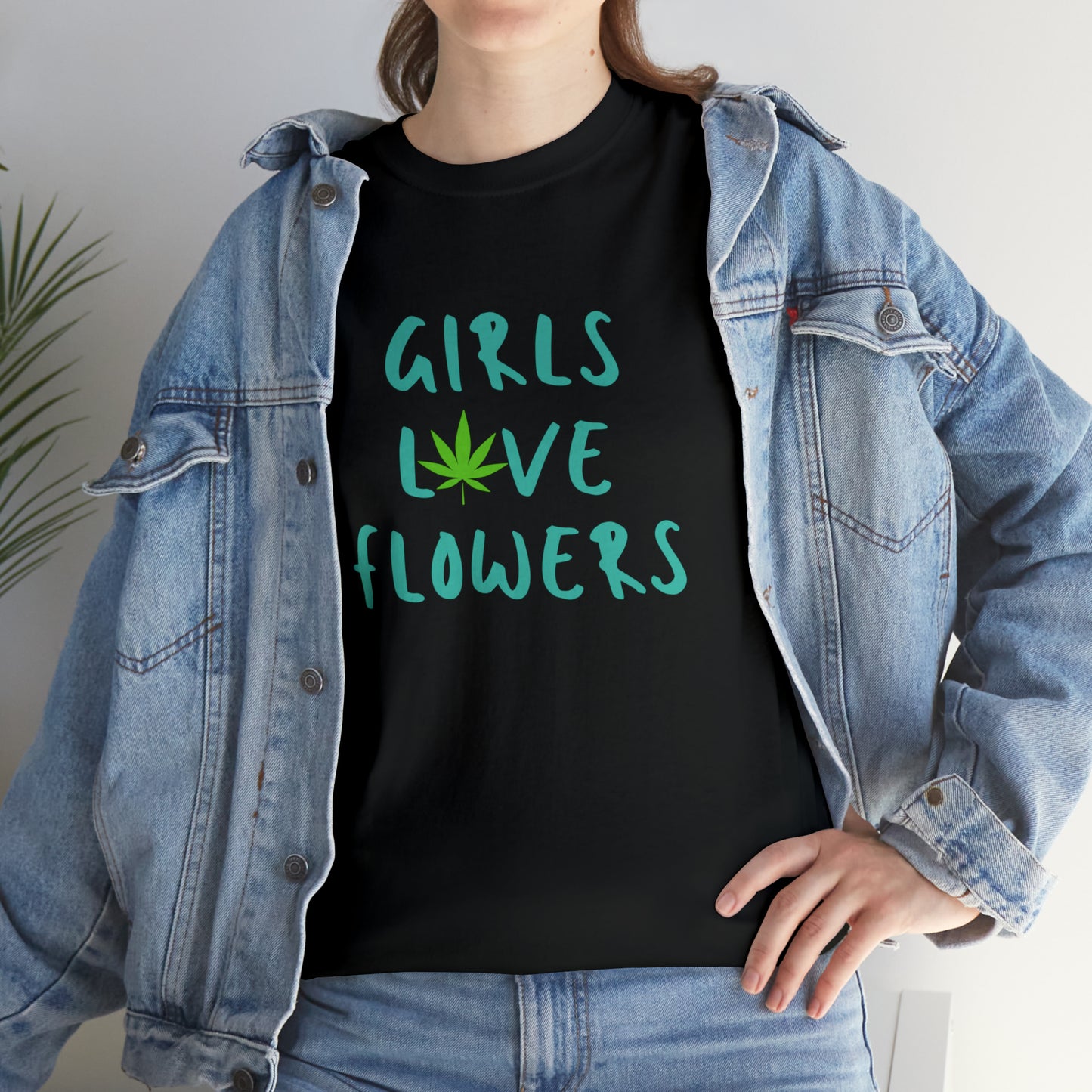 "GIRLS LOVE FLOWERS" Graphic Tee