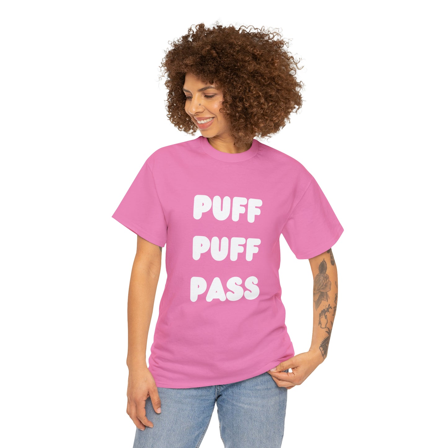 "PUFF PUFF PASS" Heavy Cotton Tee