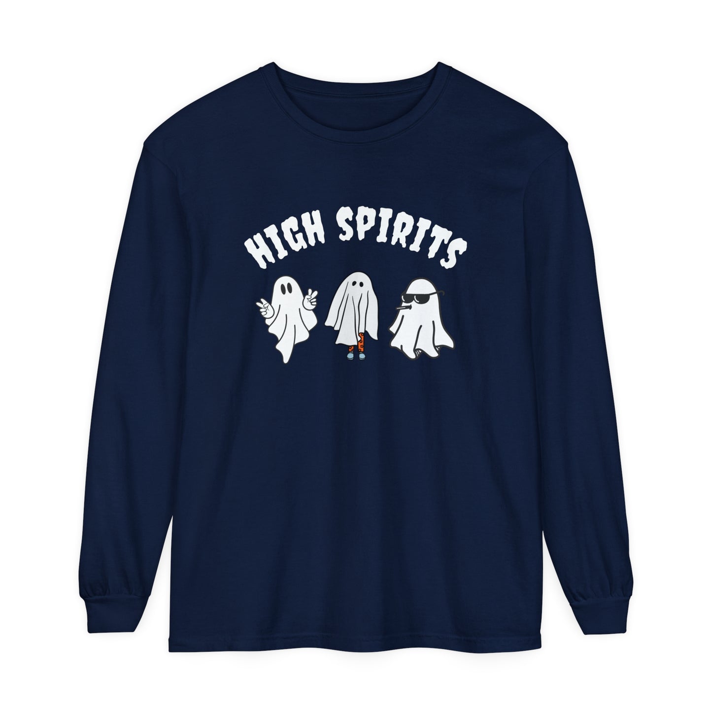 "HIGH SPIRITS" Comfort Colors Long Sleeve T-Shirt