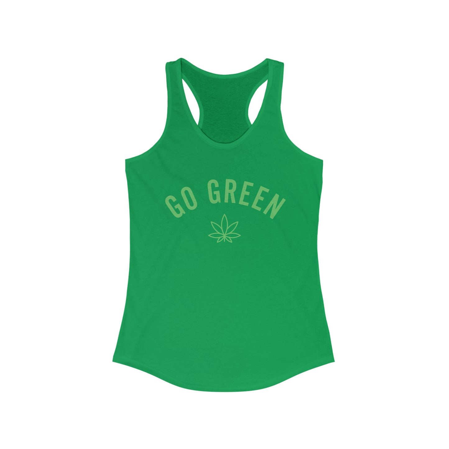 Women's "GO GREEN" Ideal Racerback Tank