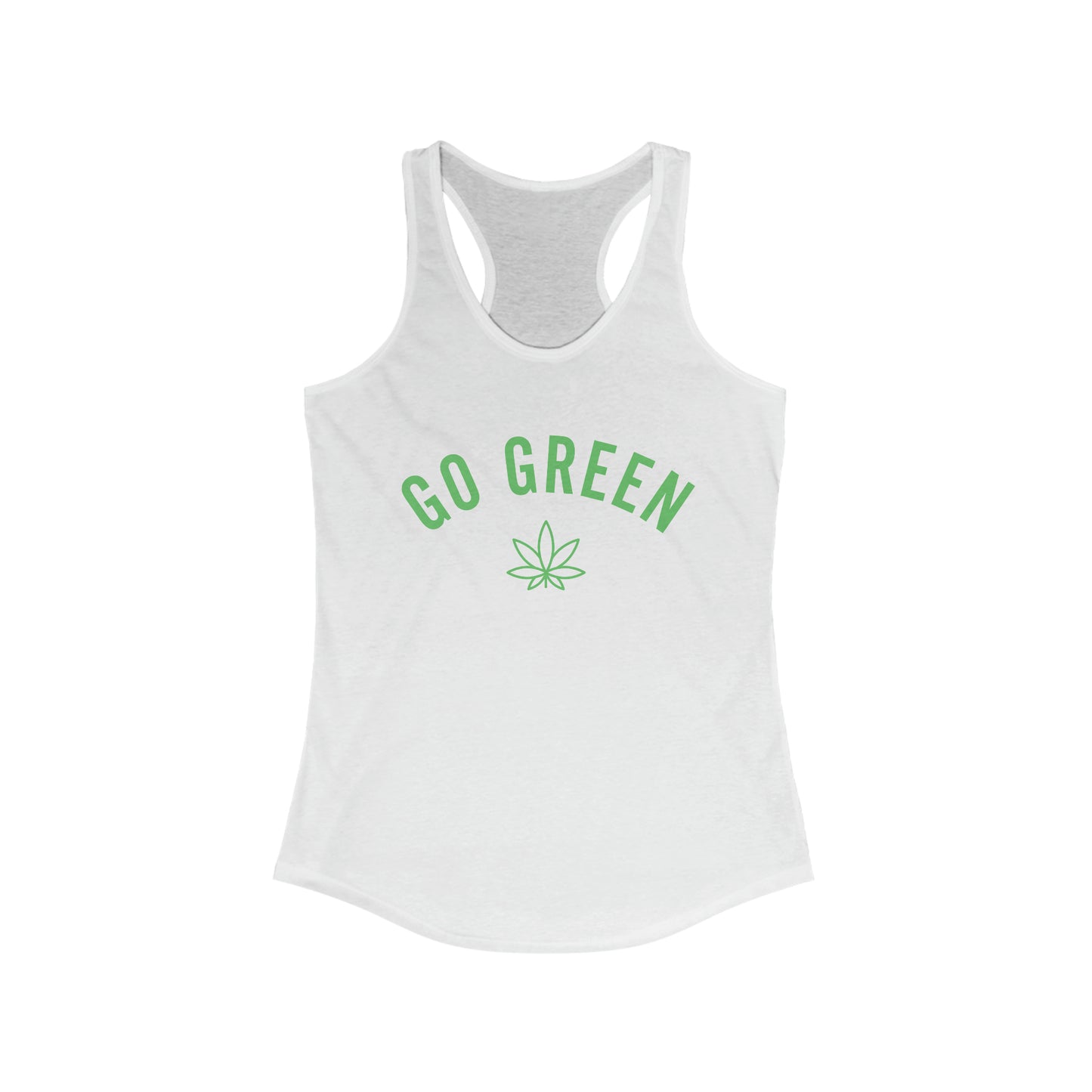 Women's "GO GREEN" Ideal Racerback Tank