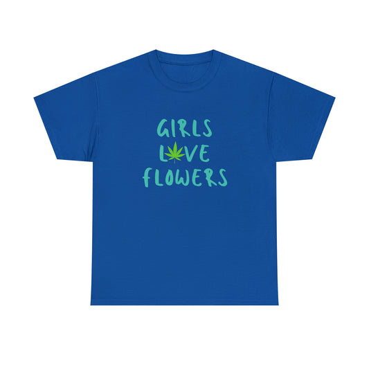 "GIRLS LOVE FLOWERS" Graphic Tee