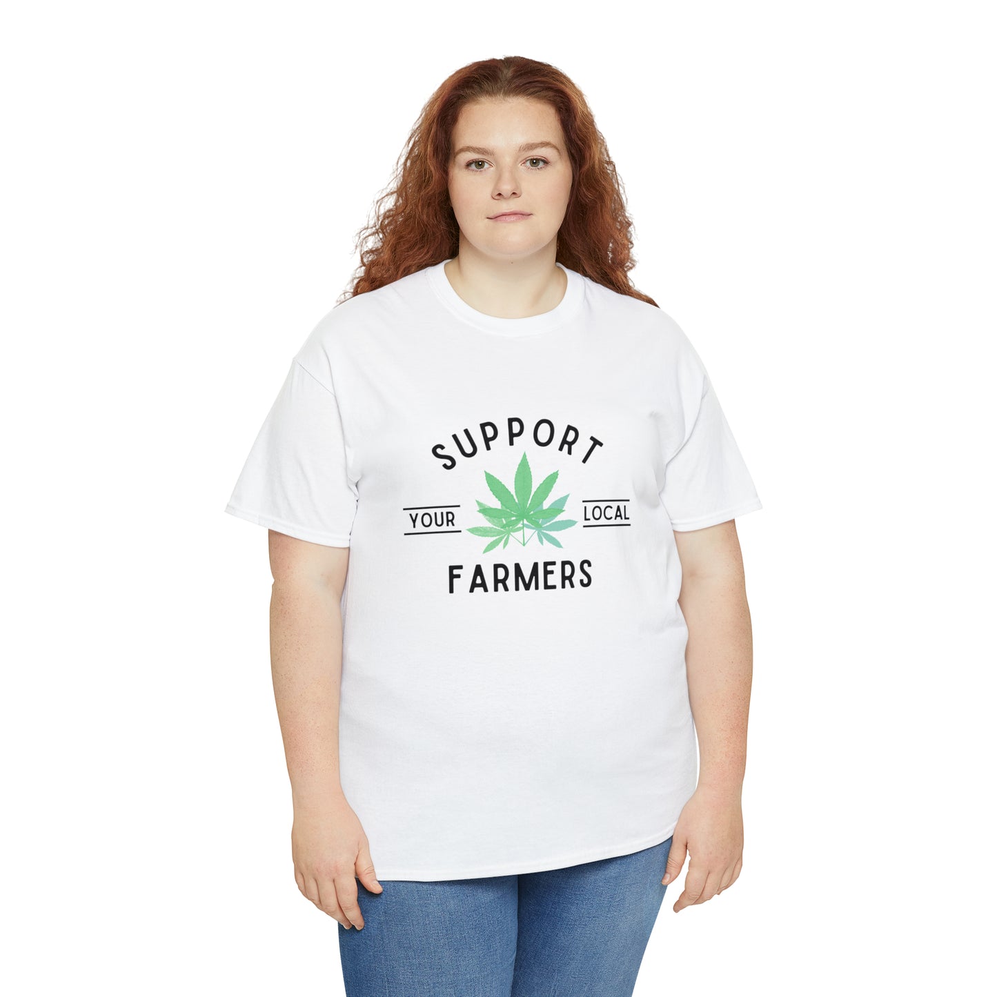 "SUPPORT YOUR LOCAL FARMERS" Unisex Heavy Cotton Tee