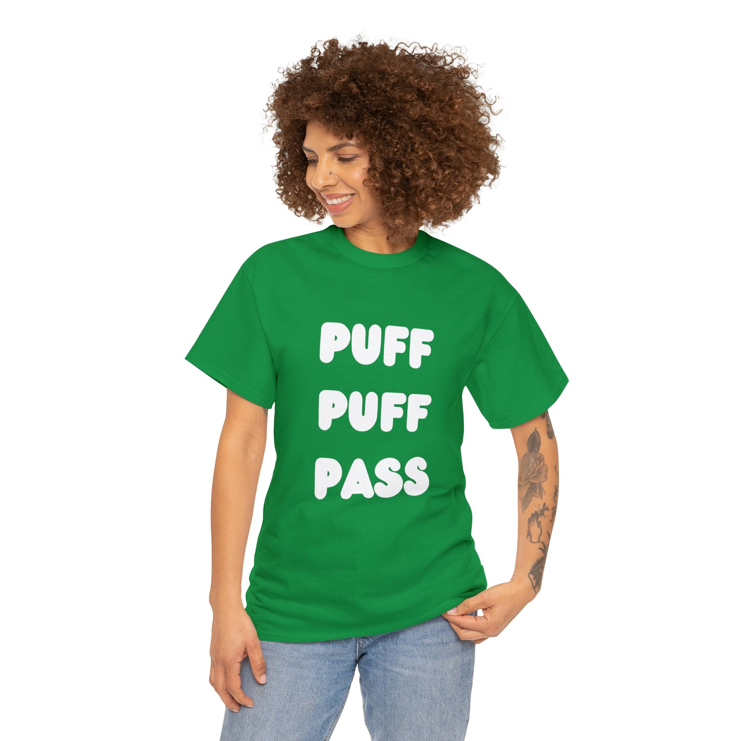 "PUFF PUFF PASS" Heavy Cotton Tee