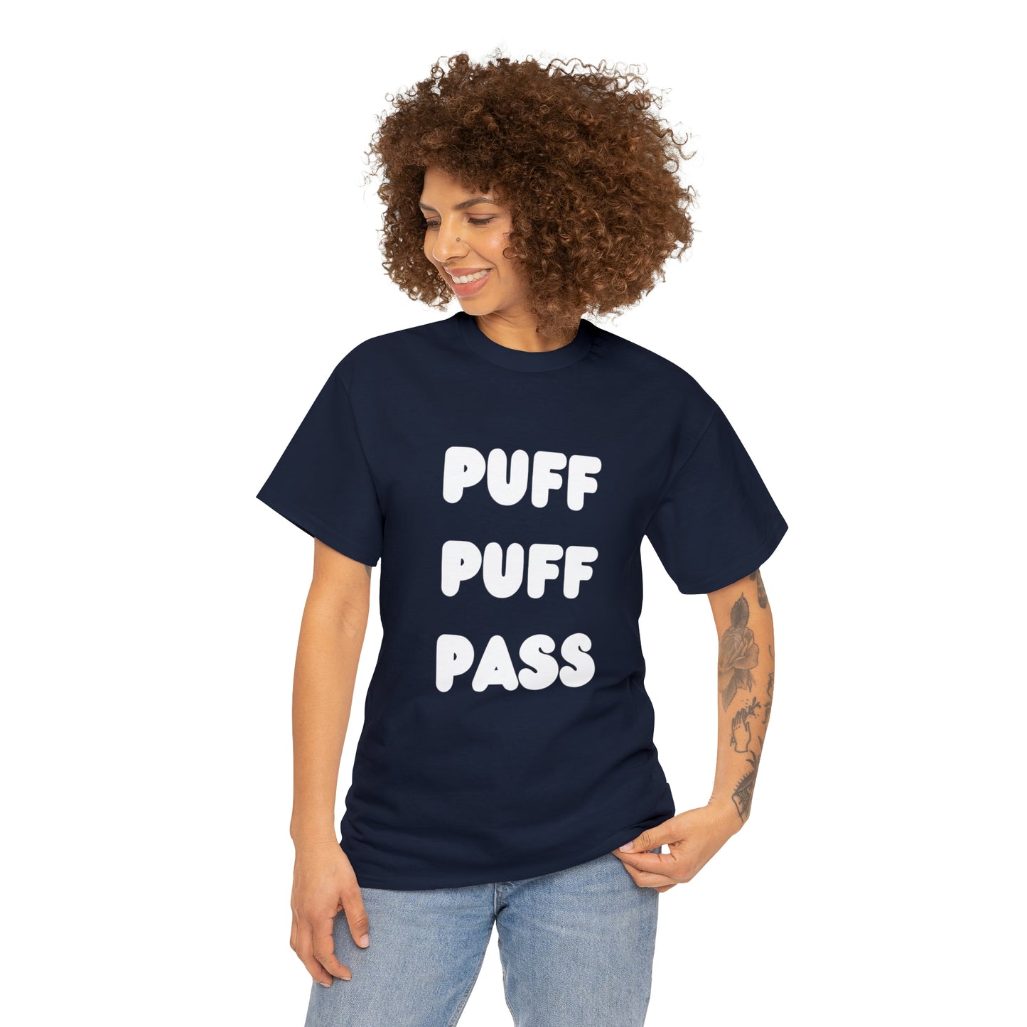 "PUFF PUFF PASS" Heavy Cotton Tee