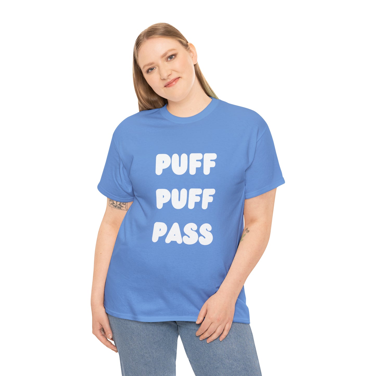 "PUFF PUFF PASS" Heavy Cotton Tee