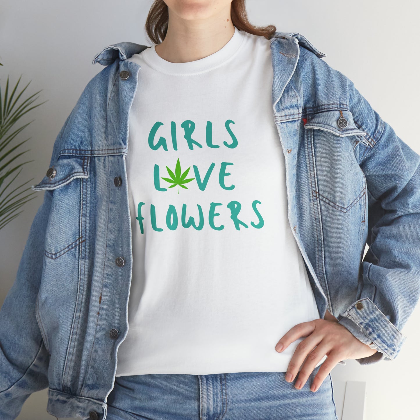 "GIRLS LOVE FLOWERS" Graphic Tee