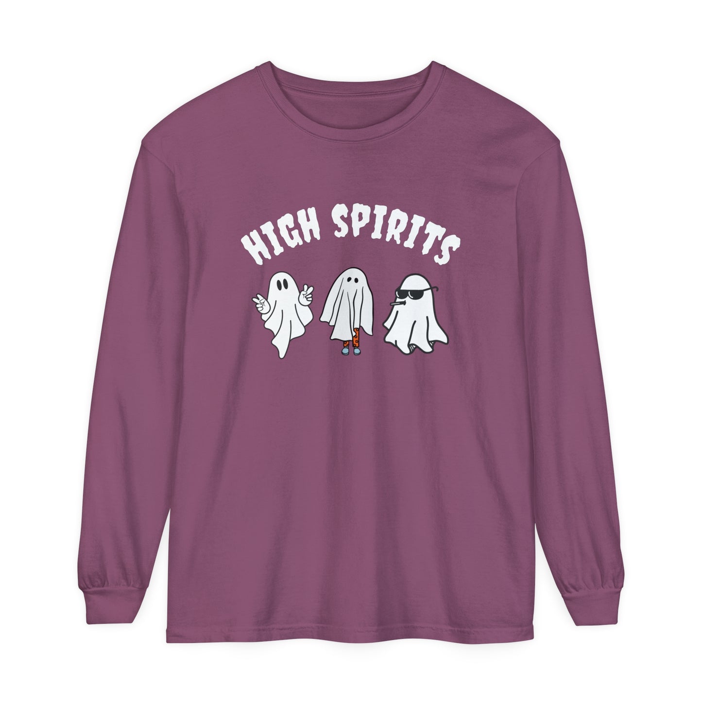 "HIGH SPIRITS" Comfort Colors Long Sleeve T-Shirt