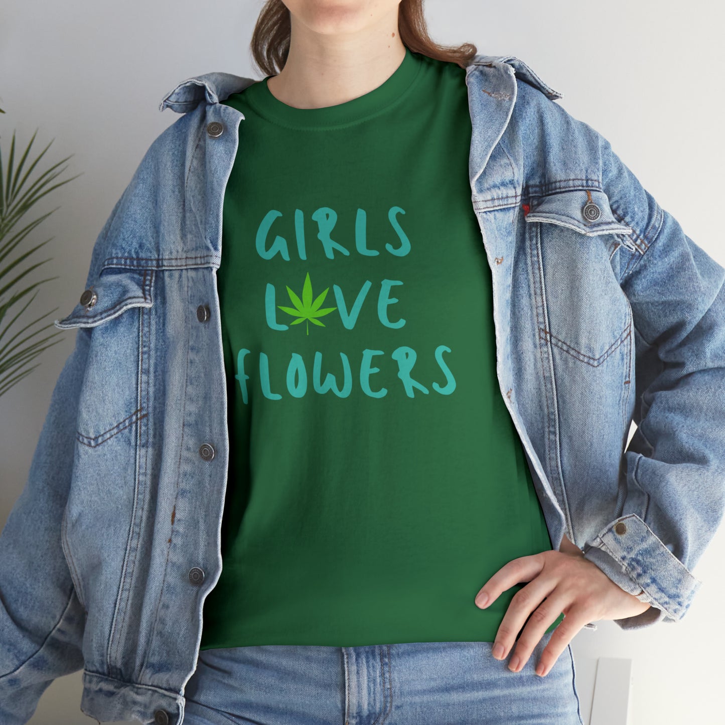 "GIRLS LOVE FLOWERS" Graphic Tee