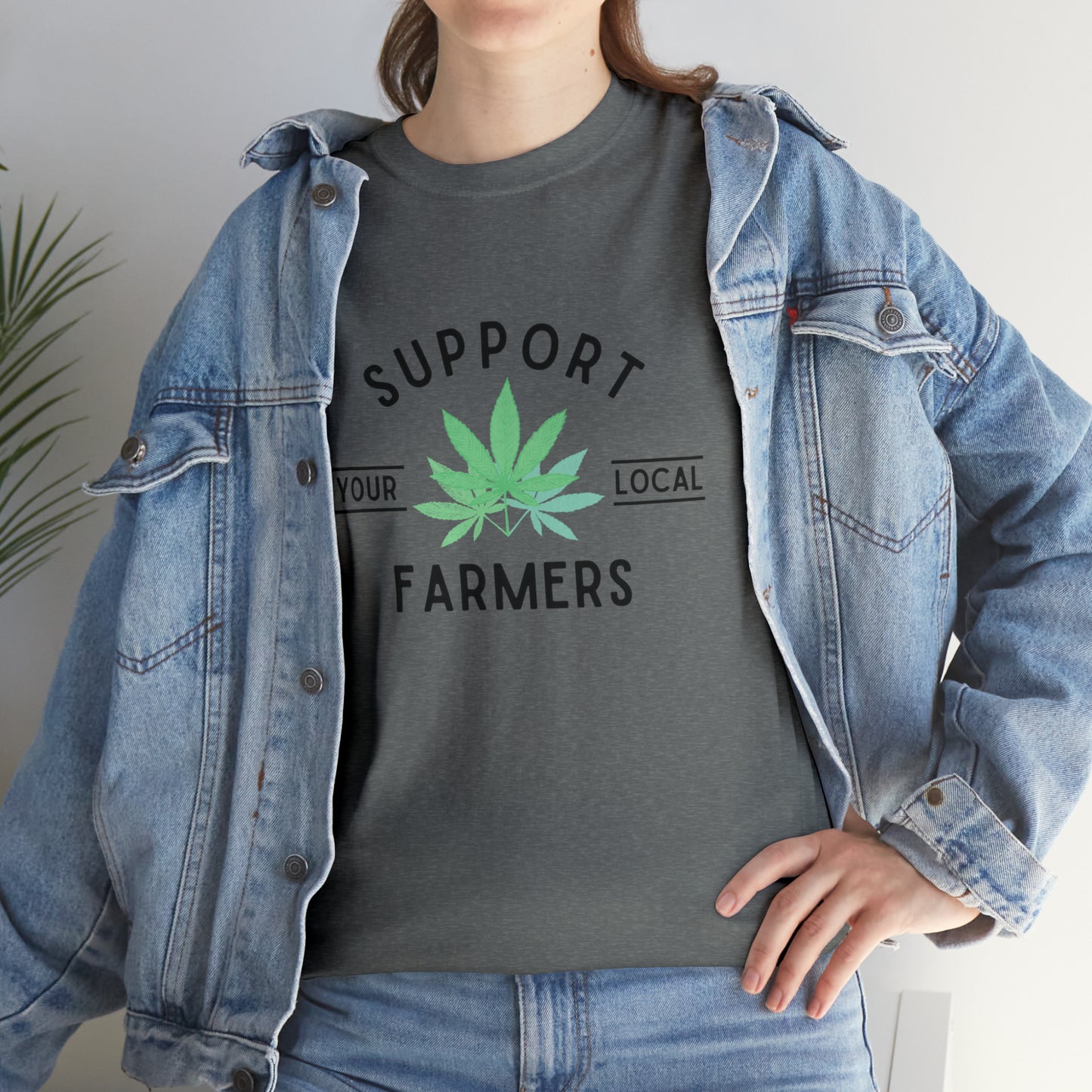 "SUPPORT YOUR LOCAL FARMERS" Unisex Heavy Cotton Tee