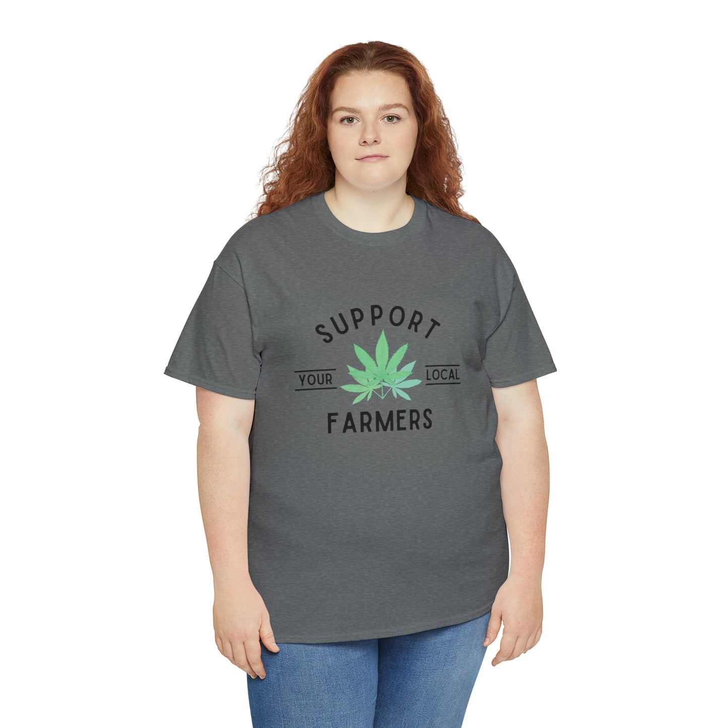 "SUPPORT YOUR LOCAL FARMERS" Unisex Heavy Cotton Tee