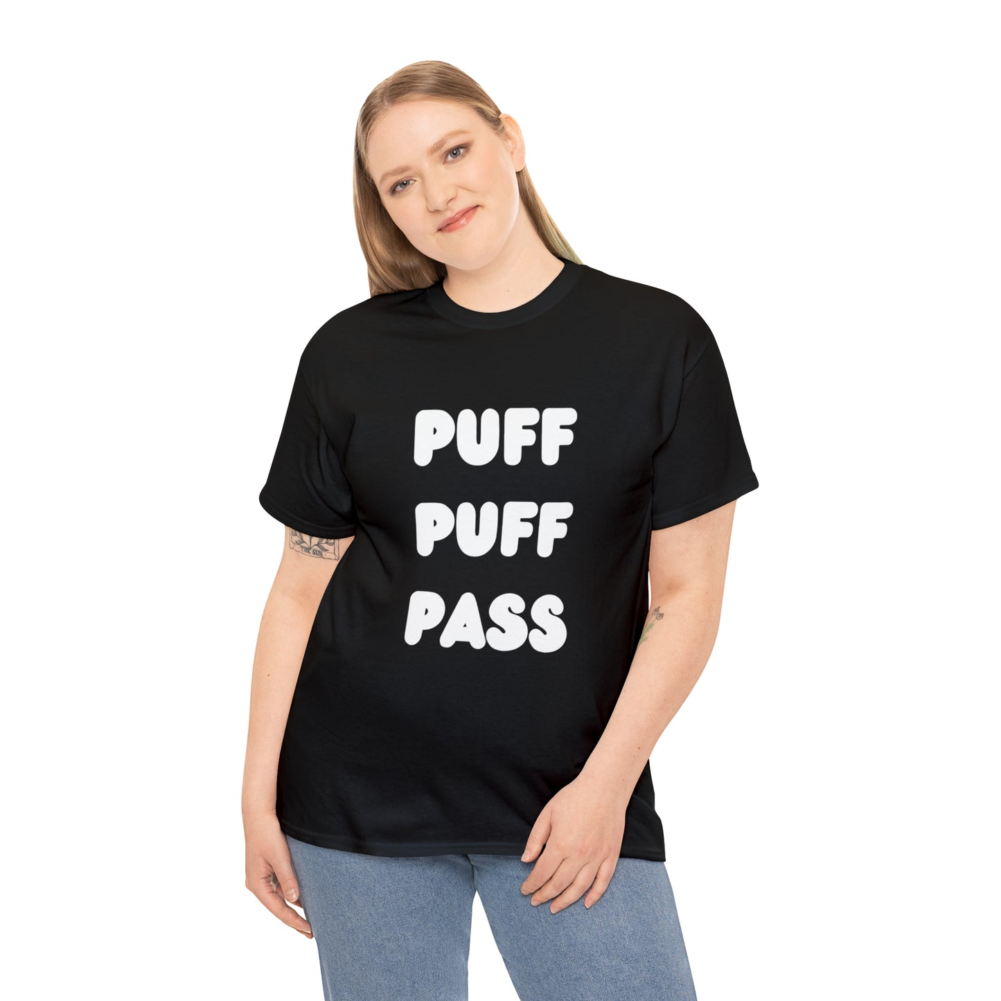 "PUFF PUFF PASS" Heavy Cotton Tee