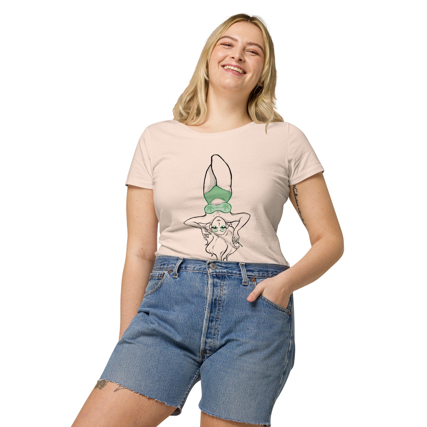 Women’s basic ChrispyCringe upside down organic t-shirt