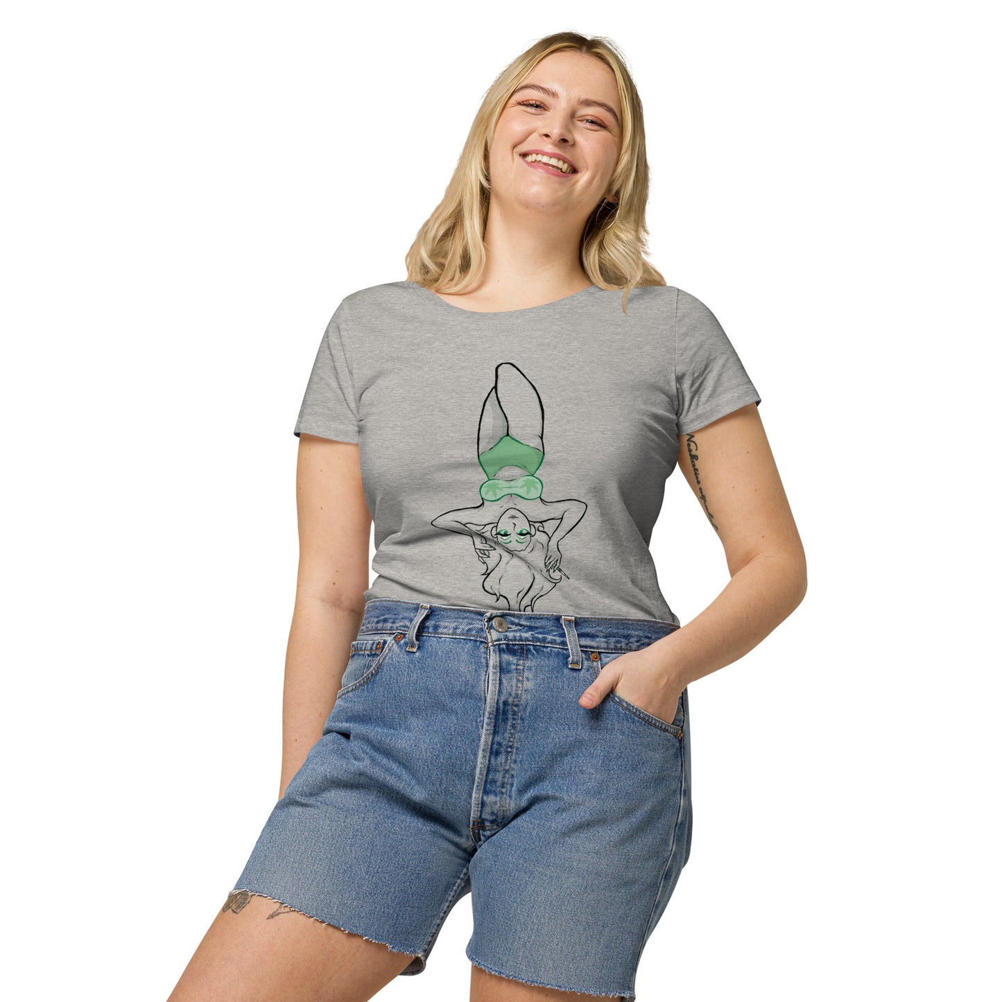 Women’s basic ChrispyCringe upside down organic t-shirt