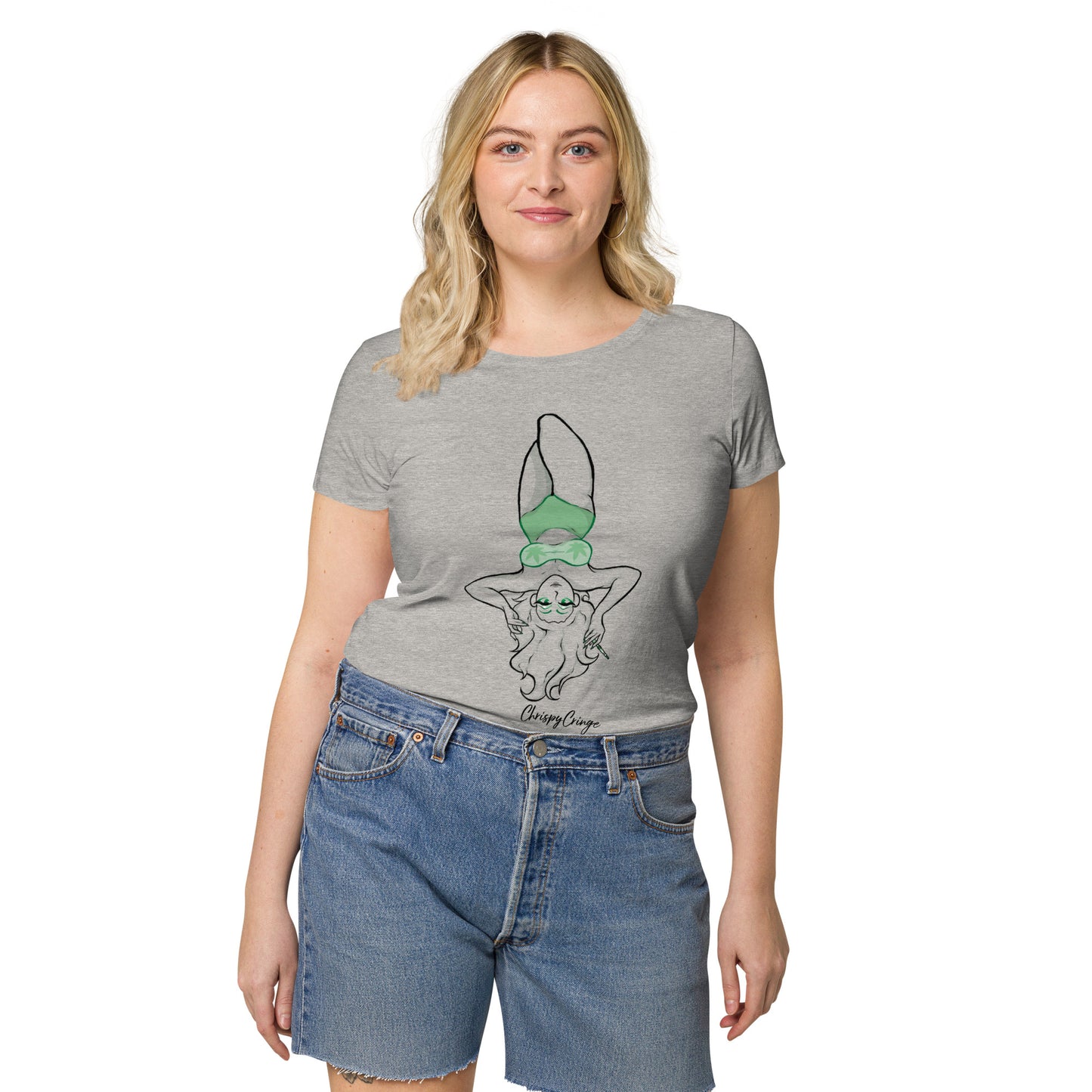 Women’s basic ChrispyCringe upside down organic t-shirt