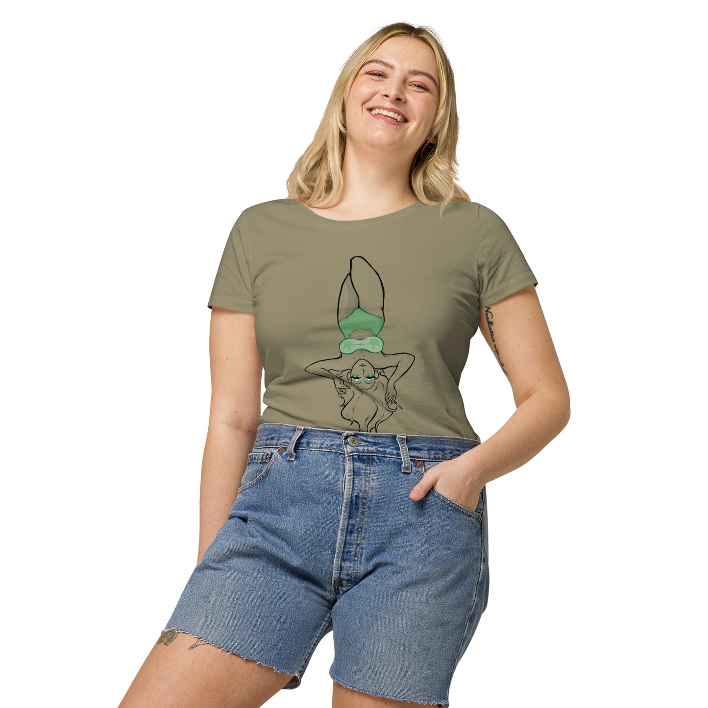 Women’s basic ChrispyCringe upside down organic t-shirt