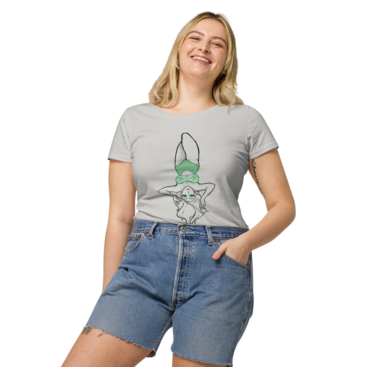 Women’s basic ChrispyCringe upside down organic t-shirt