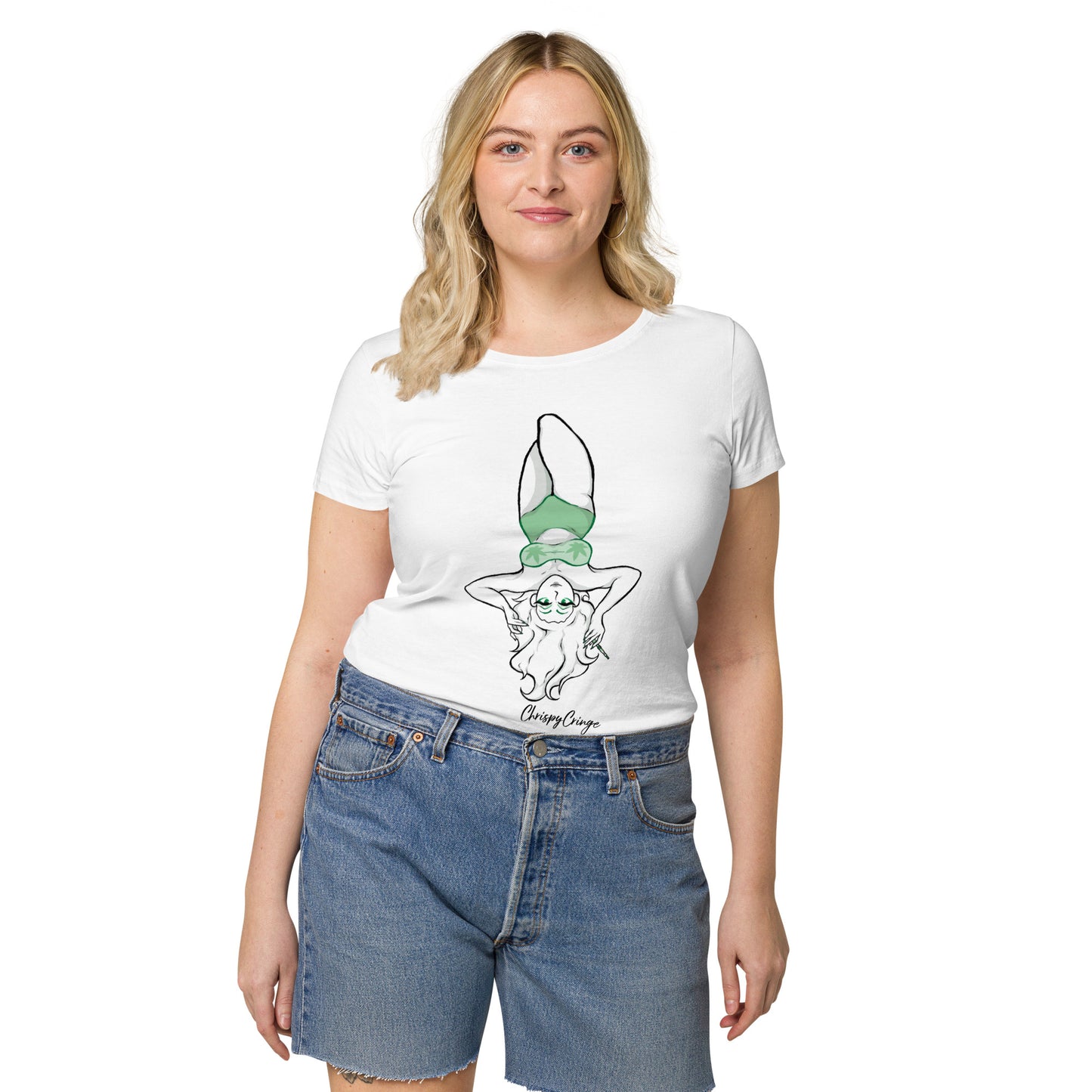 Women’s basic ChrispyCringe upside down organic t-shirt