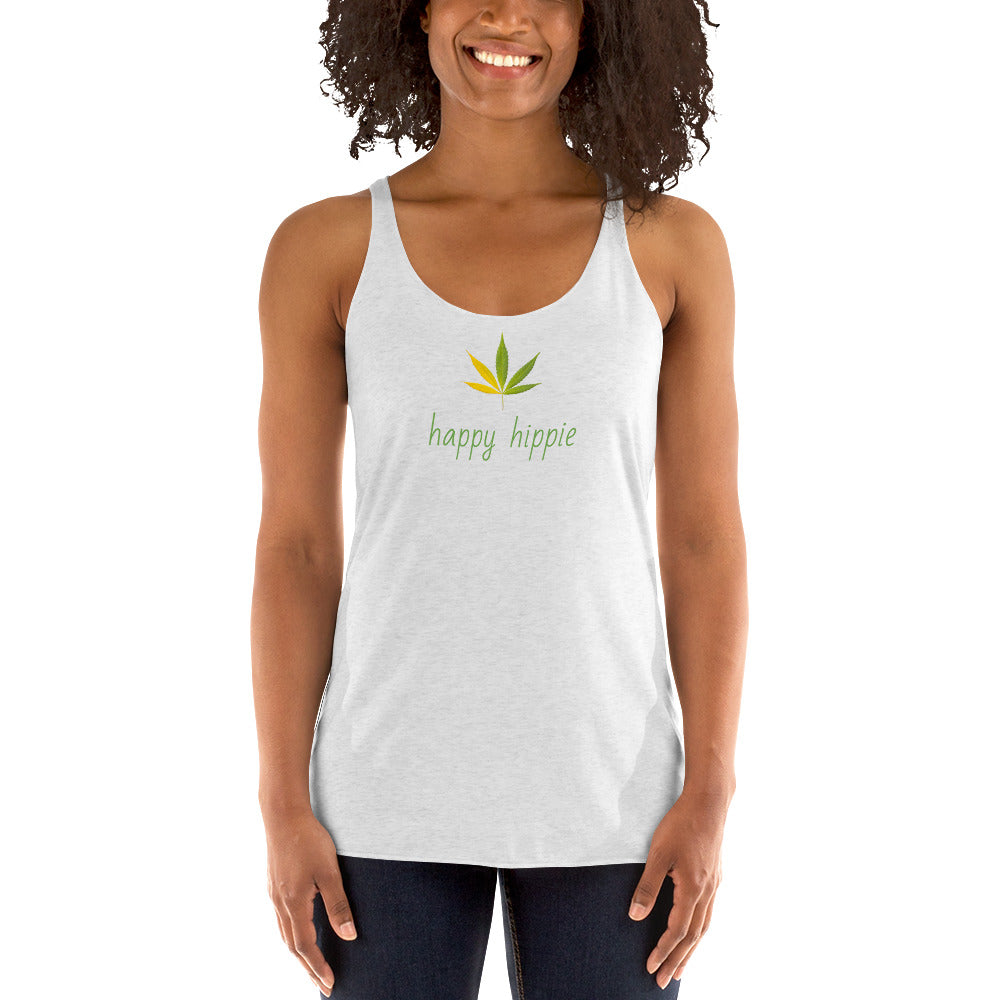 Women's happy hippie Racerback Tank