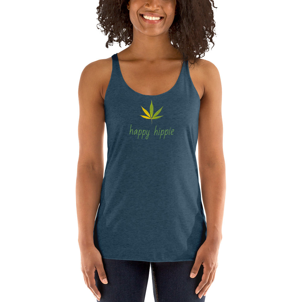 Women's happy hippie Racerback Tank