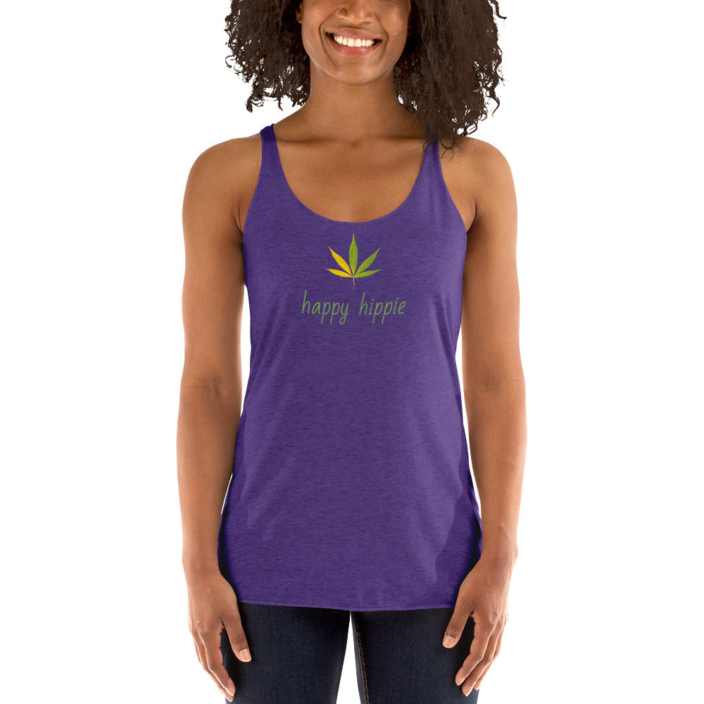 Women's happy hippie Racerback Tank